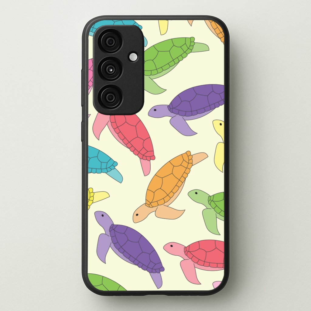 Multi Coloured Turtle Pattern - Sealife Phone Case - Galaxy A35 / Standard