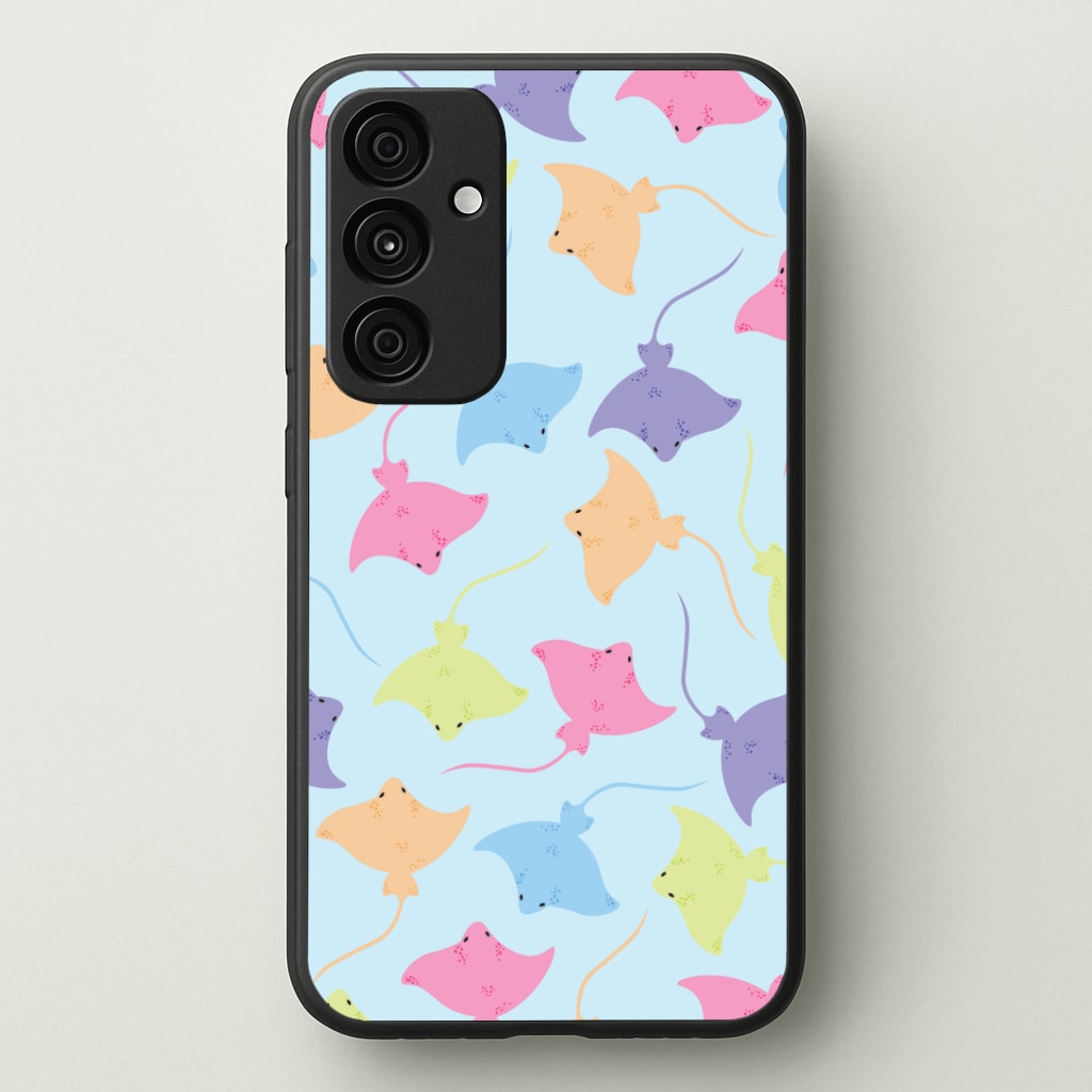 Multi Coloured Sting Ray Pattern - Sealife Phone Case - Galaxy A35 / Standard