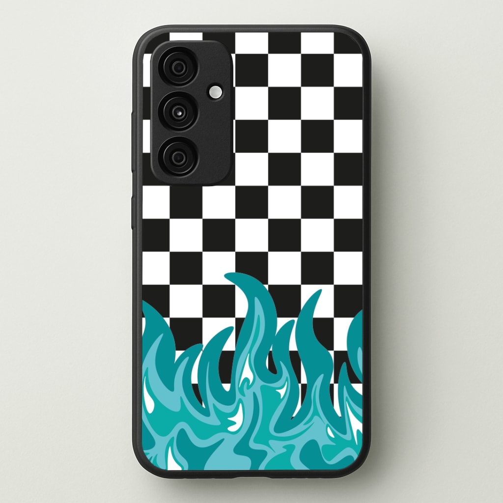 Blue Flame - Skate Aesthetic Phone Case - Galaxy A35 / Standard
