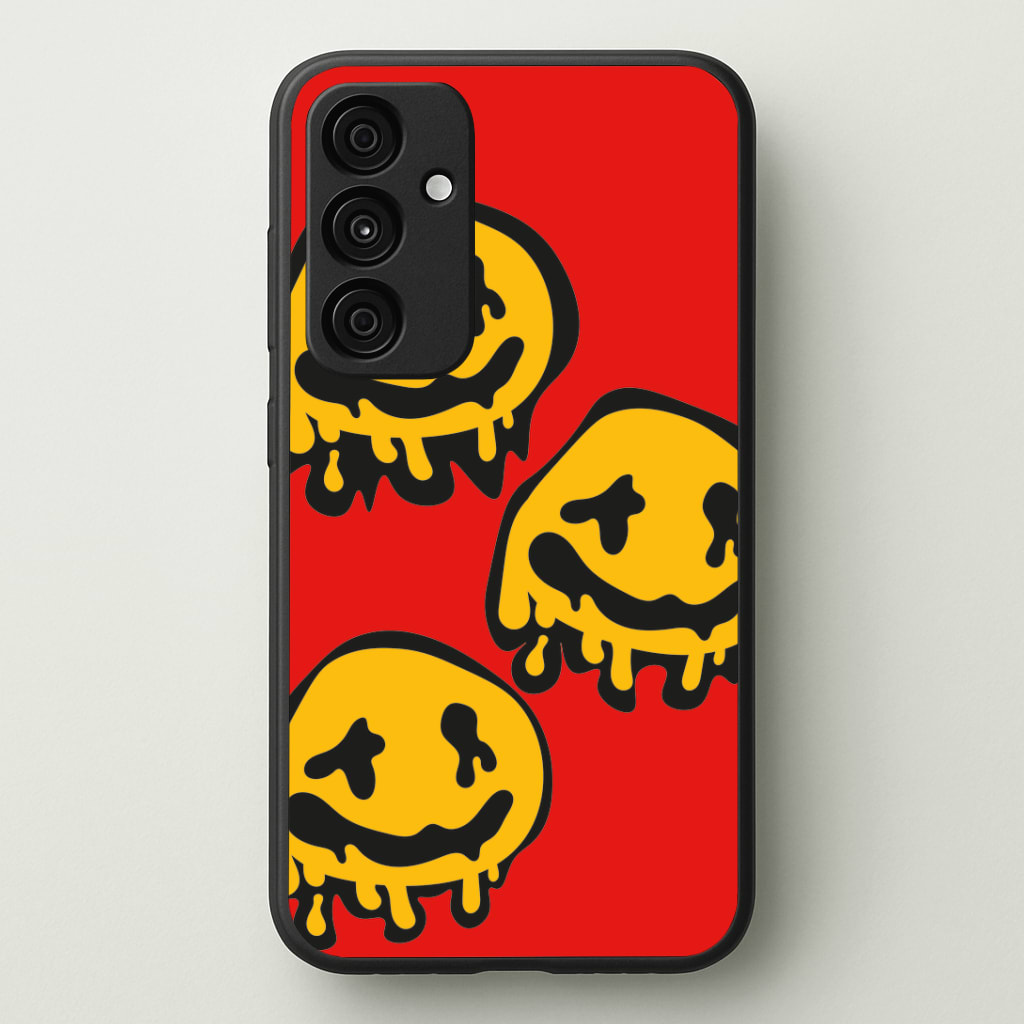 Dripping Smiley - Skate Aesthetic Phone Case - Galaxy A35 / Standard