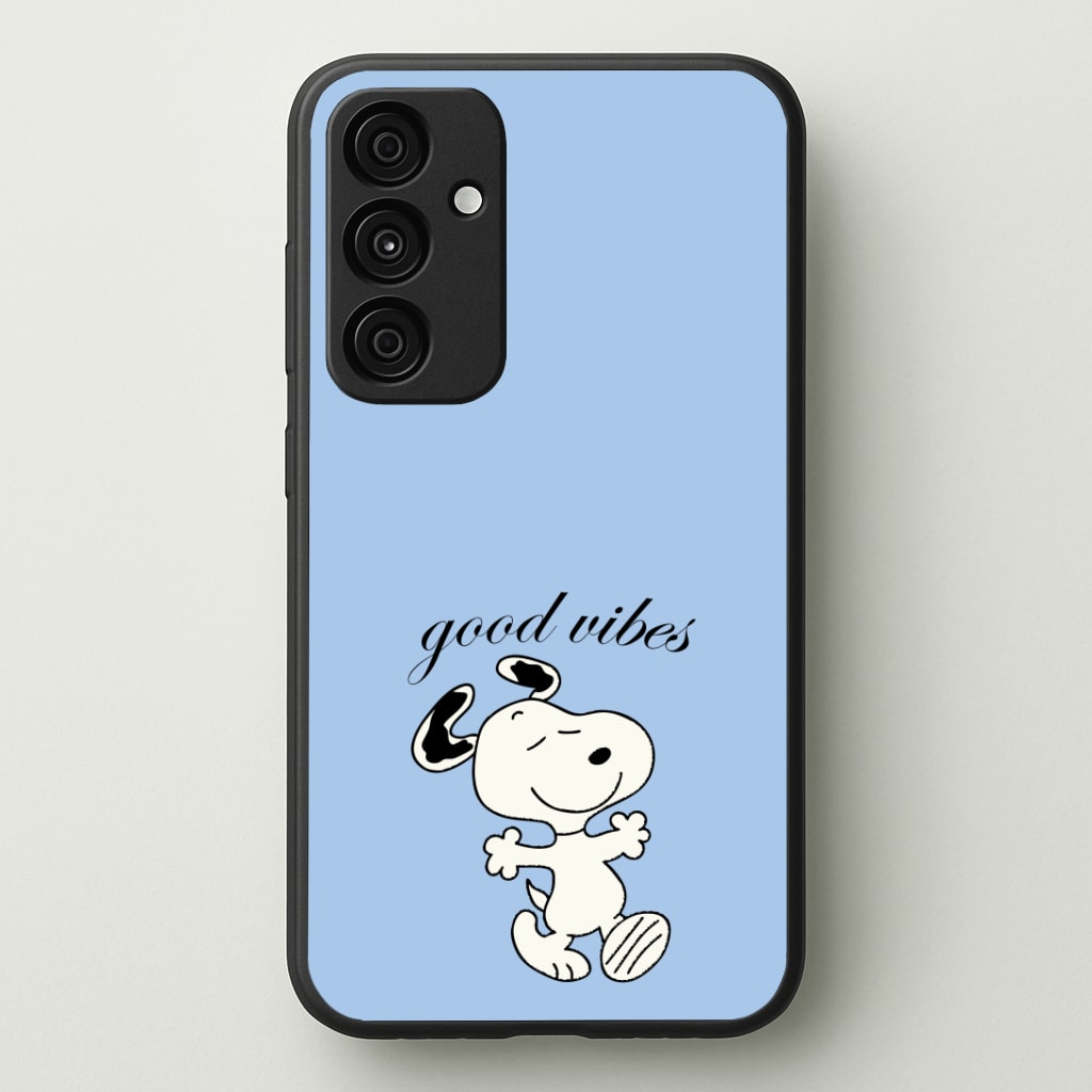Good Vibes Cartoon Beagle Phone Case - Galaxy A35 / Standard
