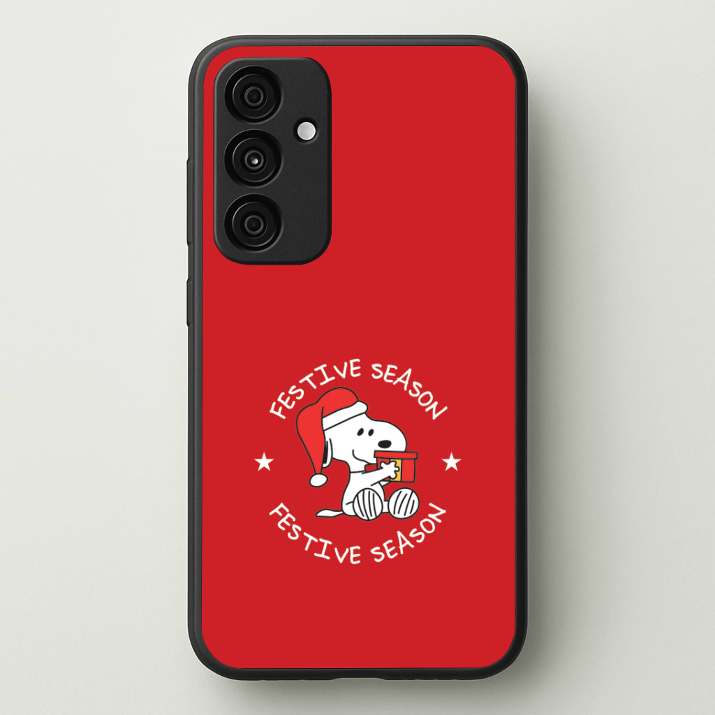 Cartoon Beagle Festive Season Phone Case - Galaxy A35 / Standard