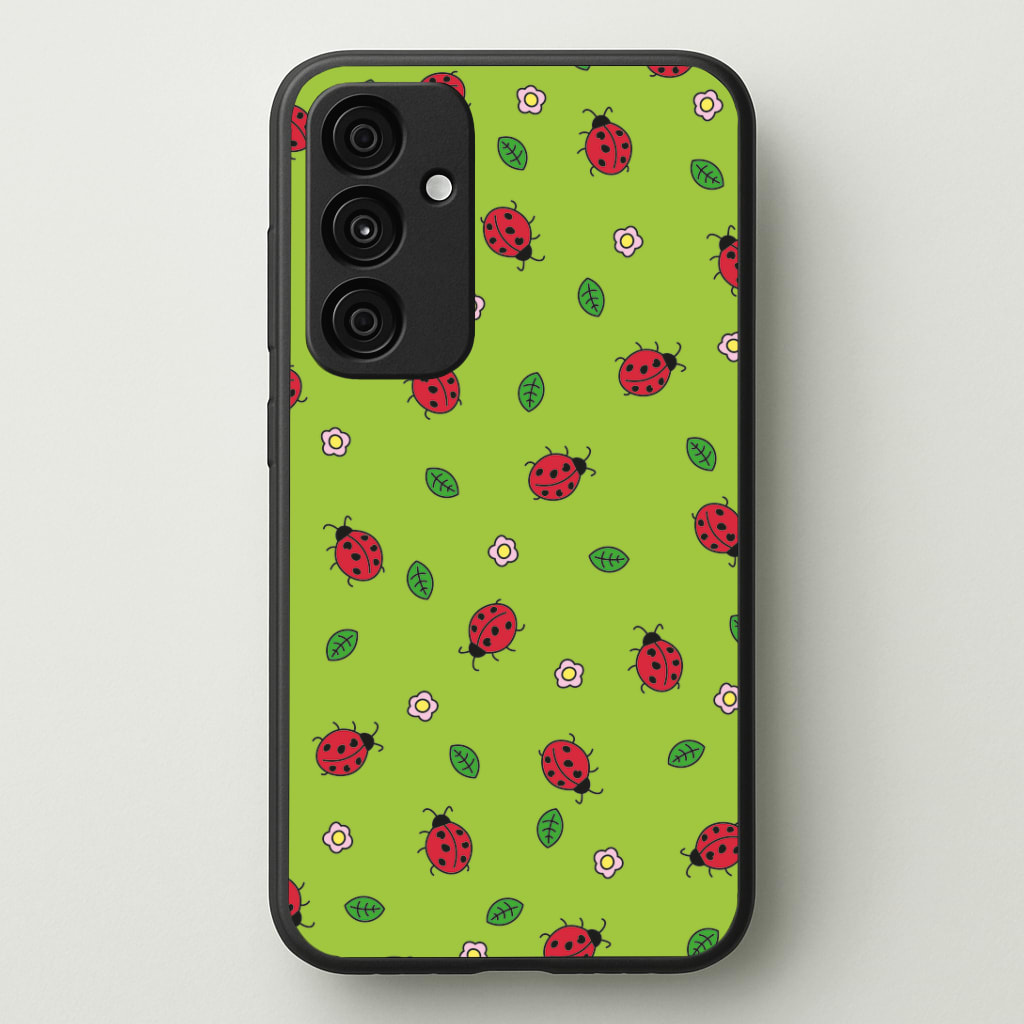 Ladybugs And Flowers - Spring Patterns Phone Case - Galaxy A35 / Standard