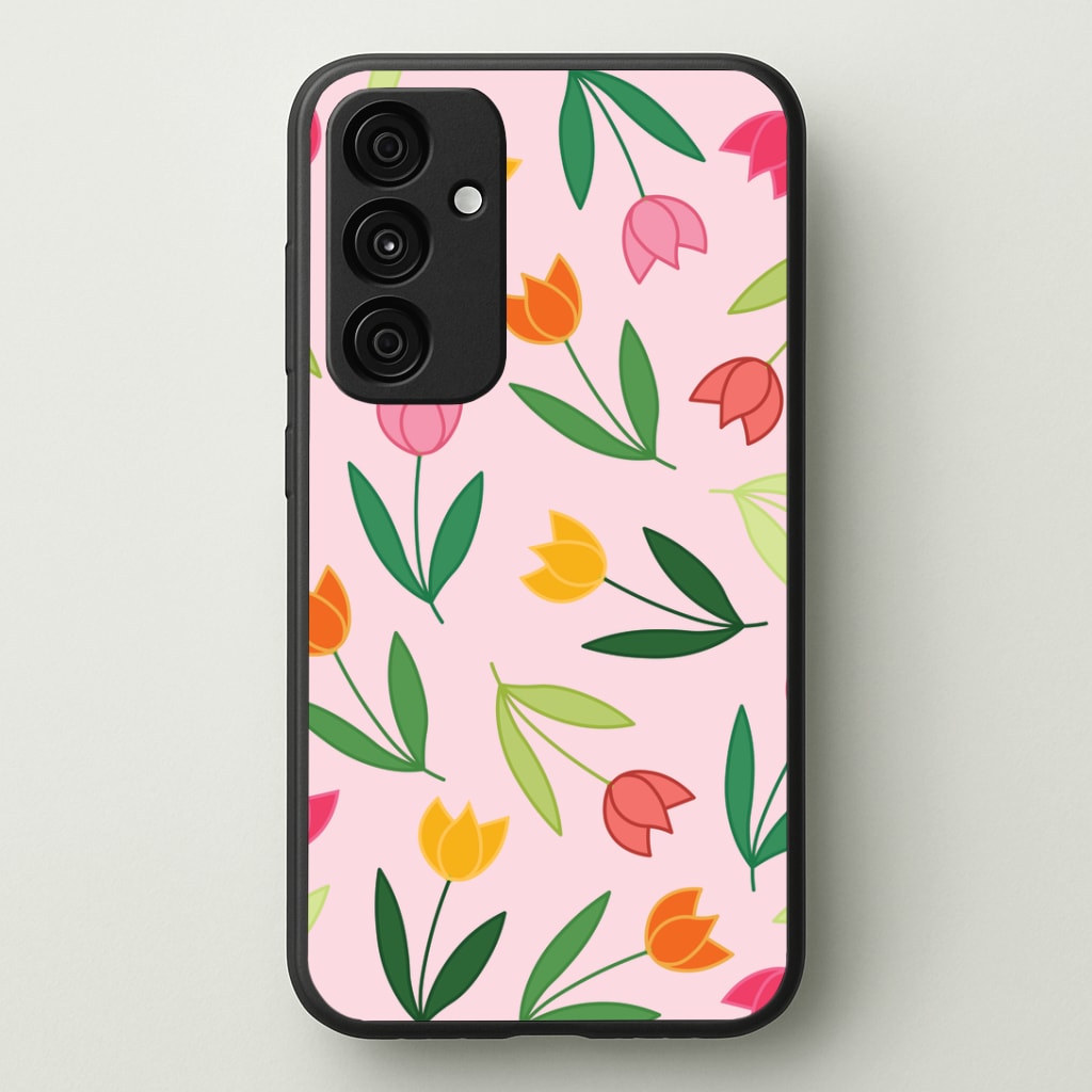 Tulips - Spring Patterns Phone Case - Galaxy A35 / Standard