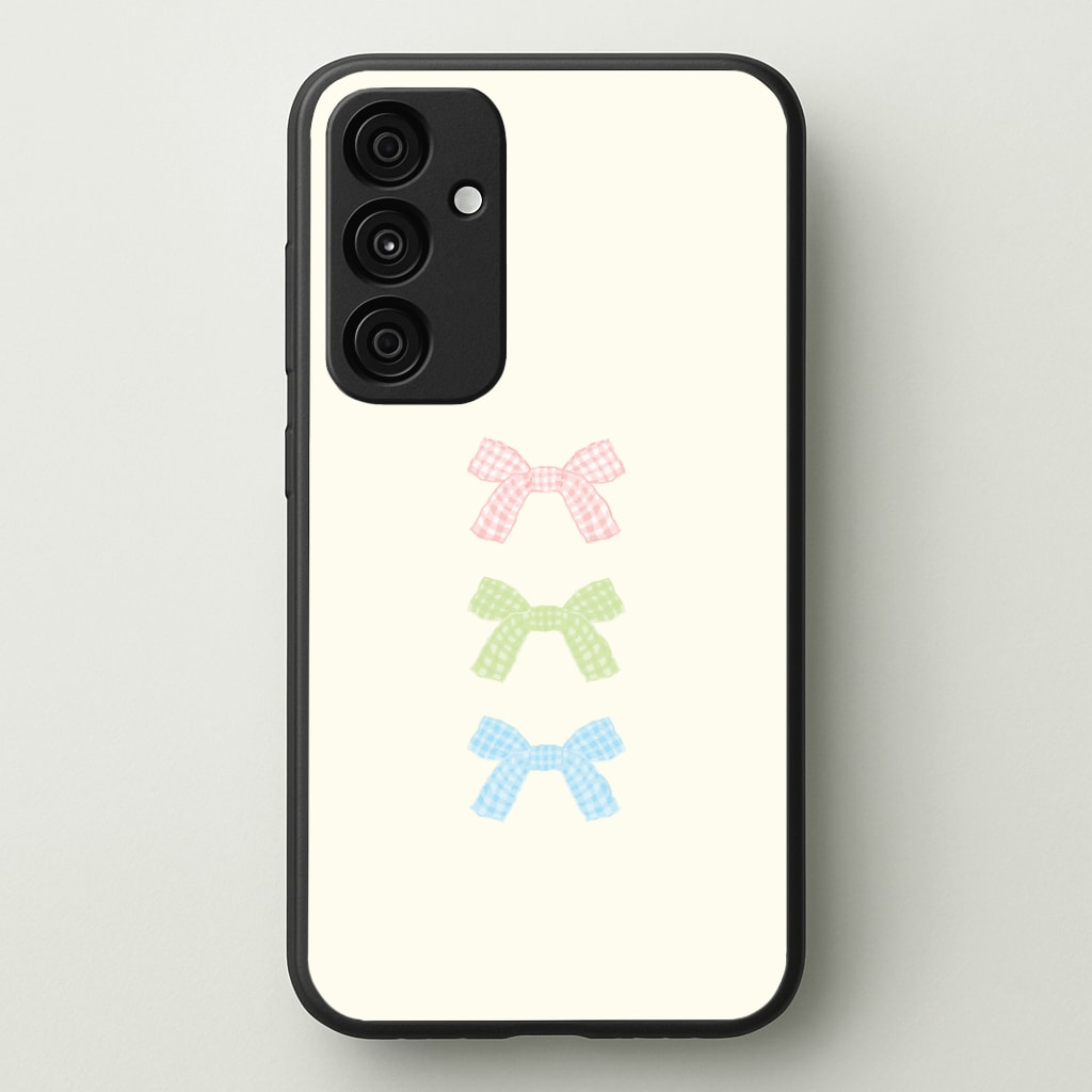 Gingham Tiered Ties Phone Case - Galaxy A35 / Standard