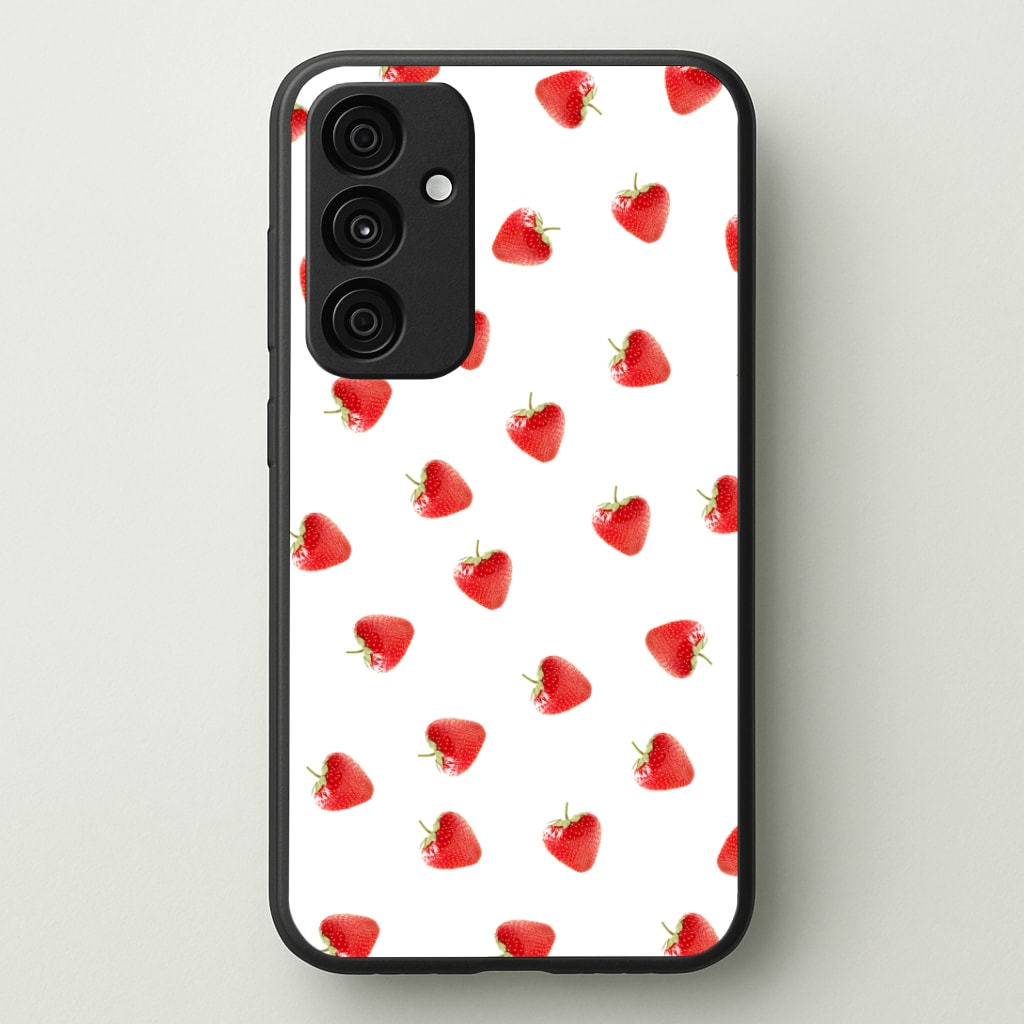 Strawberry Pattern Phone Case - Galaxy A35 / Standard