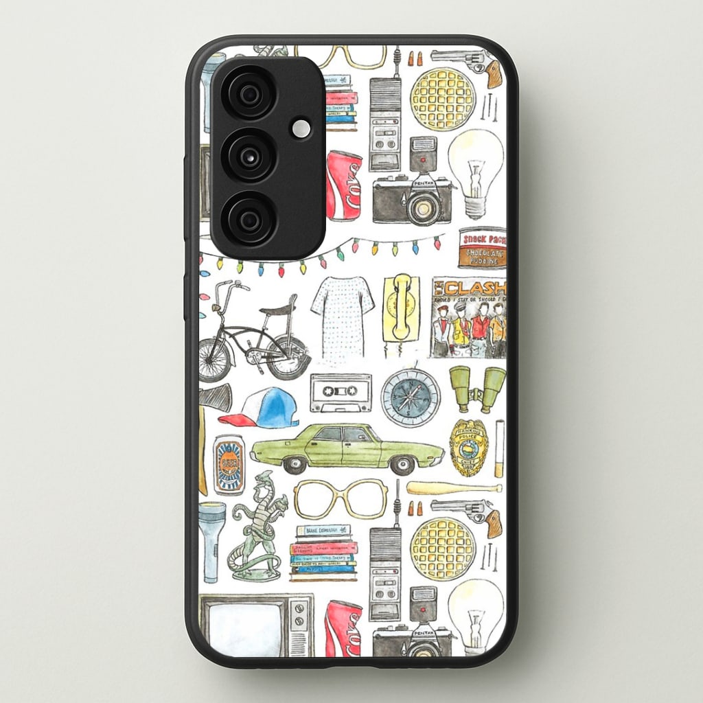 Stranger Objects Illustration Phone Case - Galaxy A35 / Standard