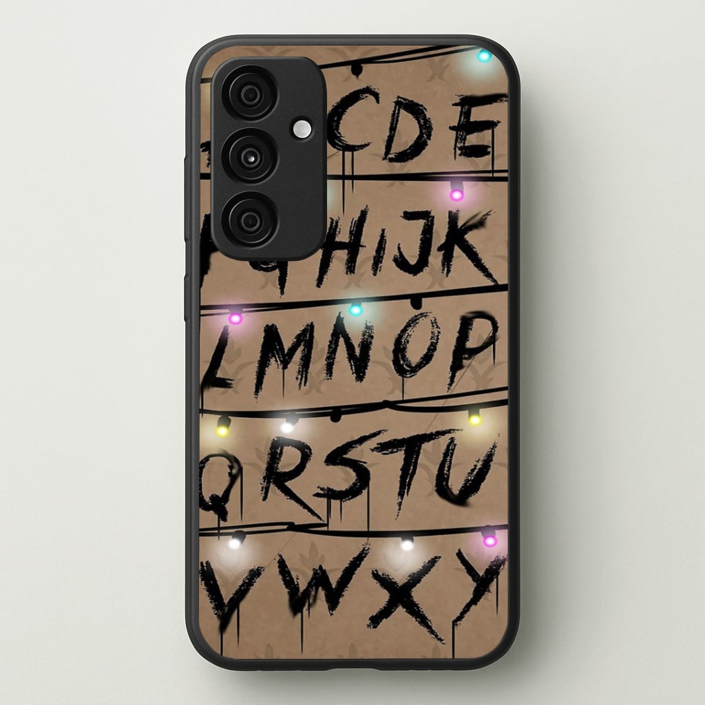 Stranger Alphabet Wall Phone Case - Galaxy A35 / Standard