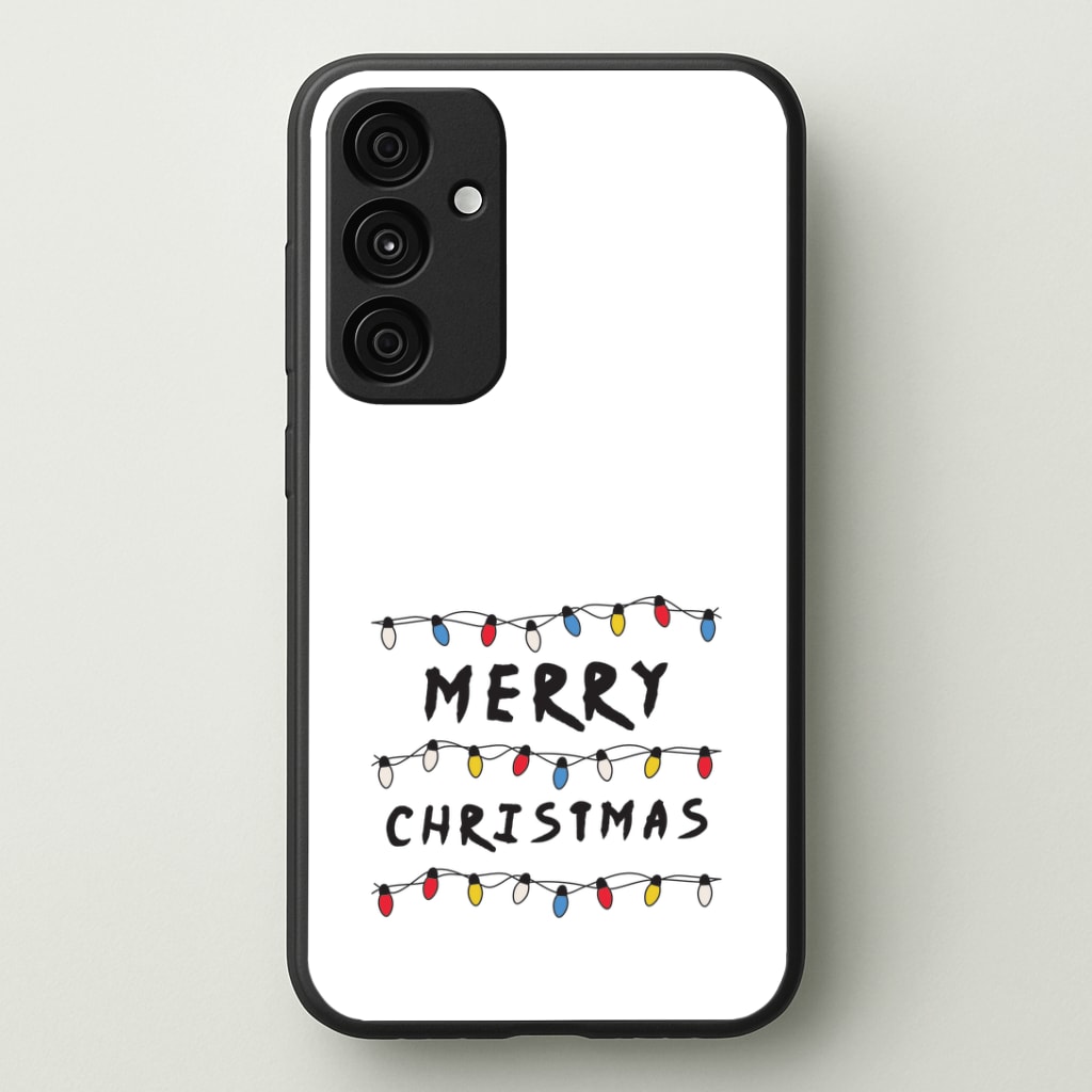Merry Christmas String Lights Phone Case - Galaxy A35 / Standard