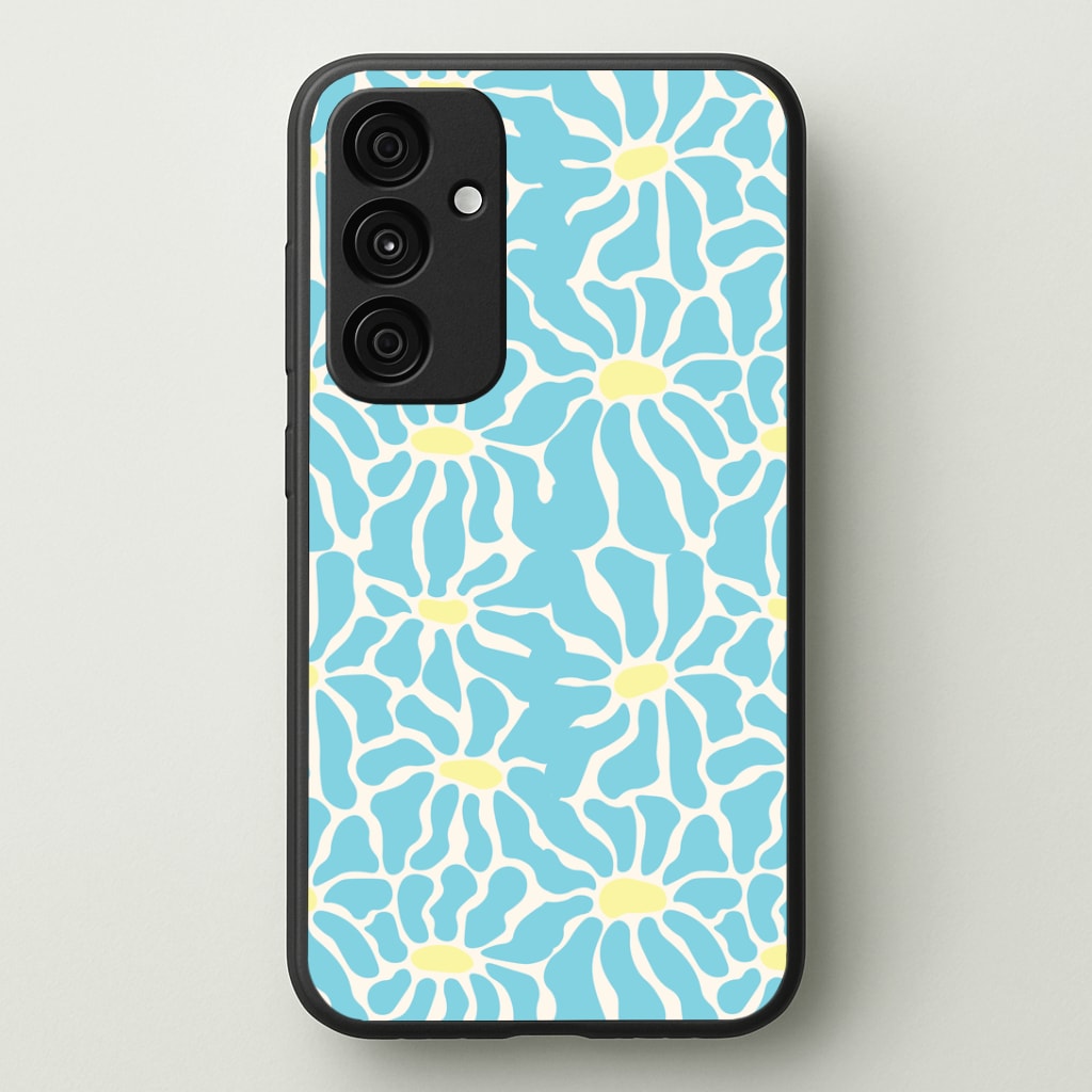 Blue Flowers - Summer Phone Case - Galaxy A35 / Standard