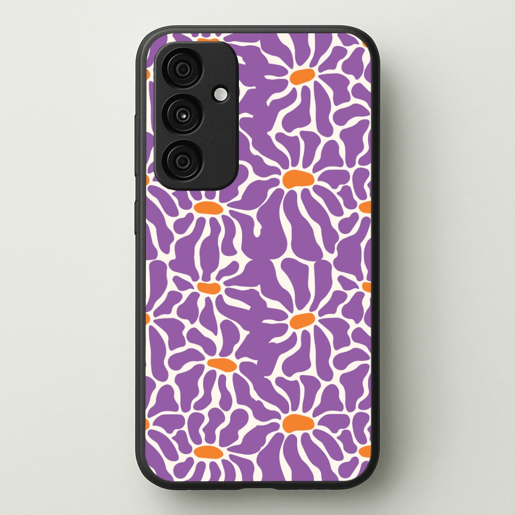 Purple Flowers - Summer Phone Case - Galaxy A35 / Standard