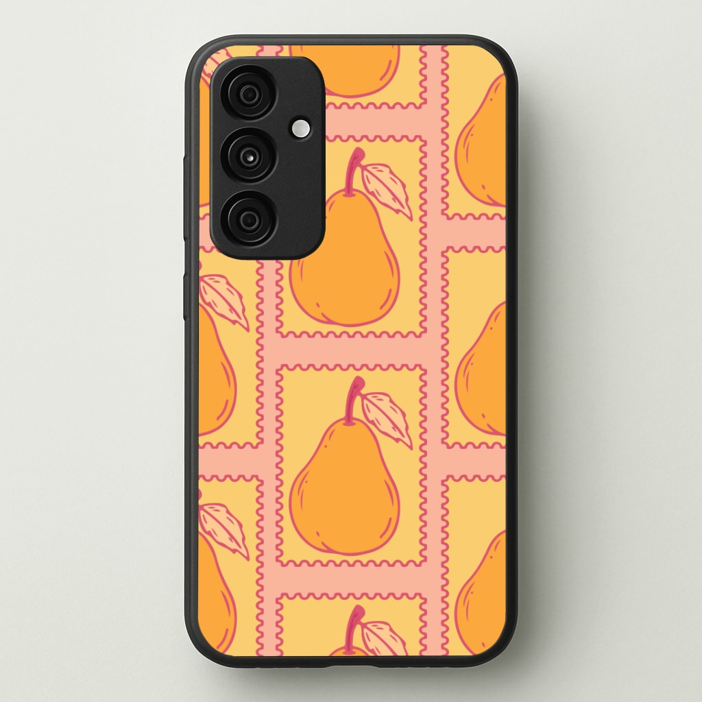 Pear Stamps Pattern Phone Case - Galaxy A35 / Standard