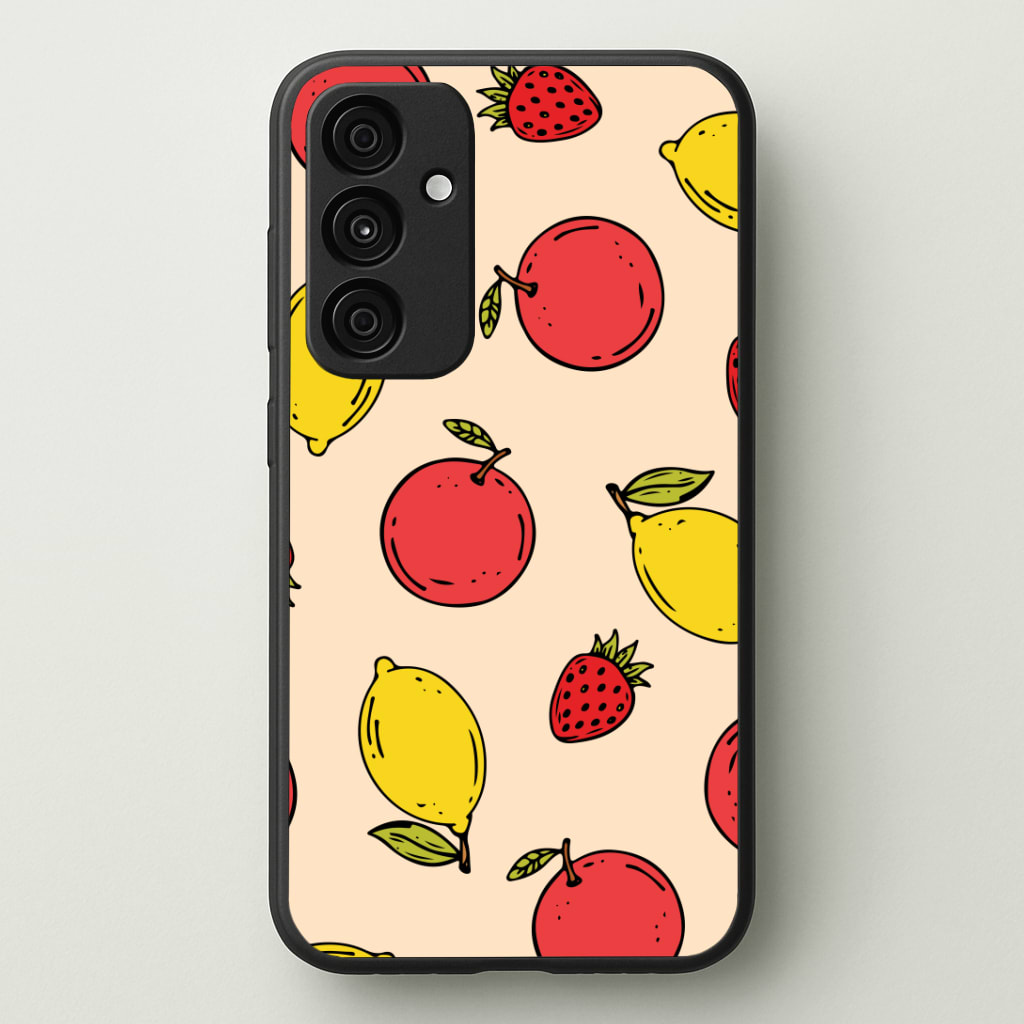 Sketched Summer Fruits Pattern Phone Case - Galaxy A35 / Standard
