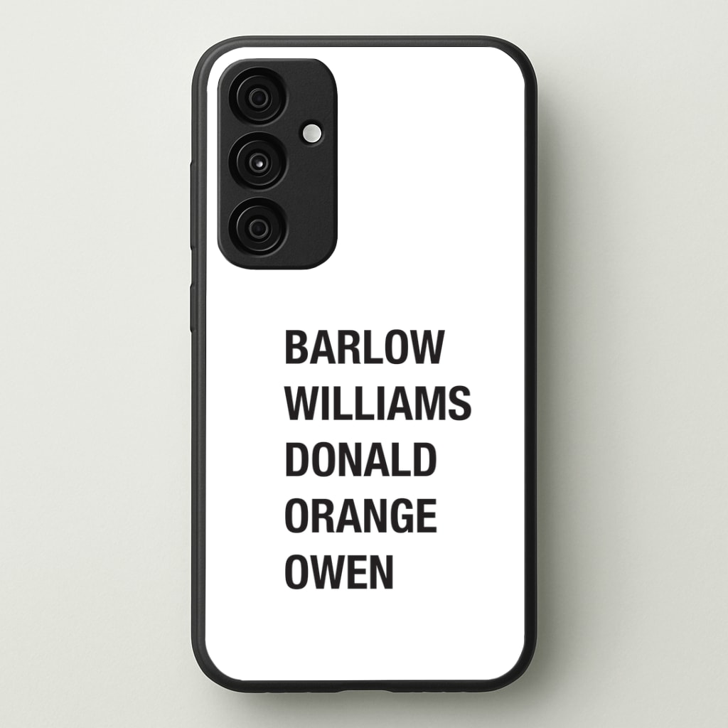 Take Band Members Names Phone Case - Galaxy A35 / Standard