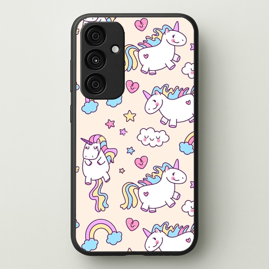 Cute Unicorn Pattern Phone Case - Galaxy A35 / Standard