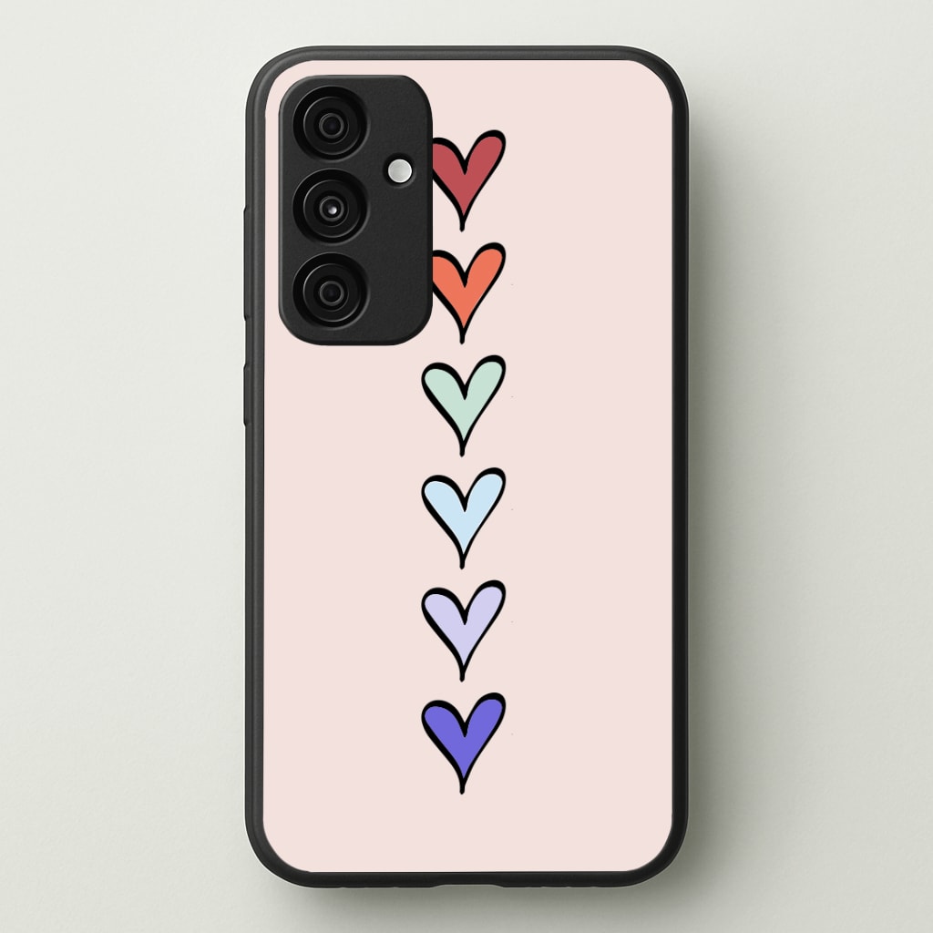 Love Heart Line Phone Case - Galaxy A35 / Standard