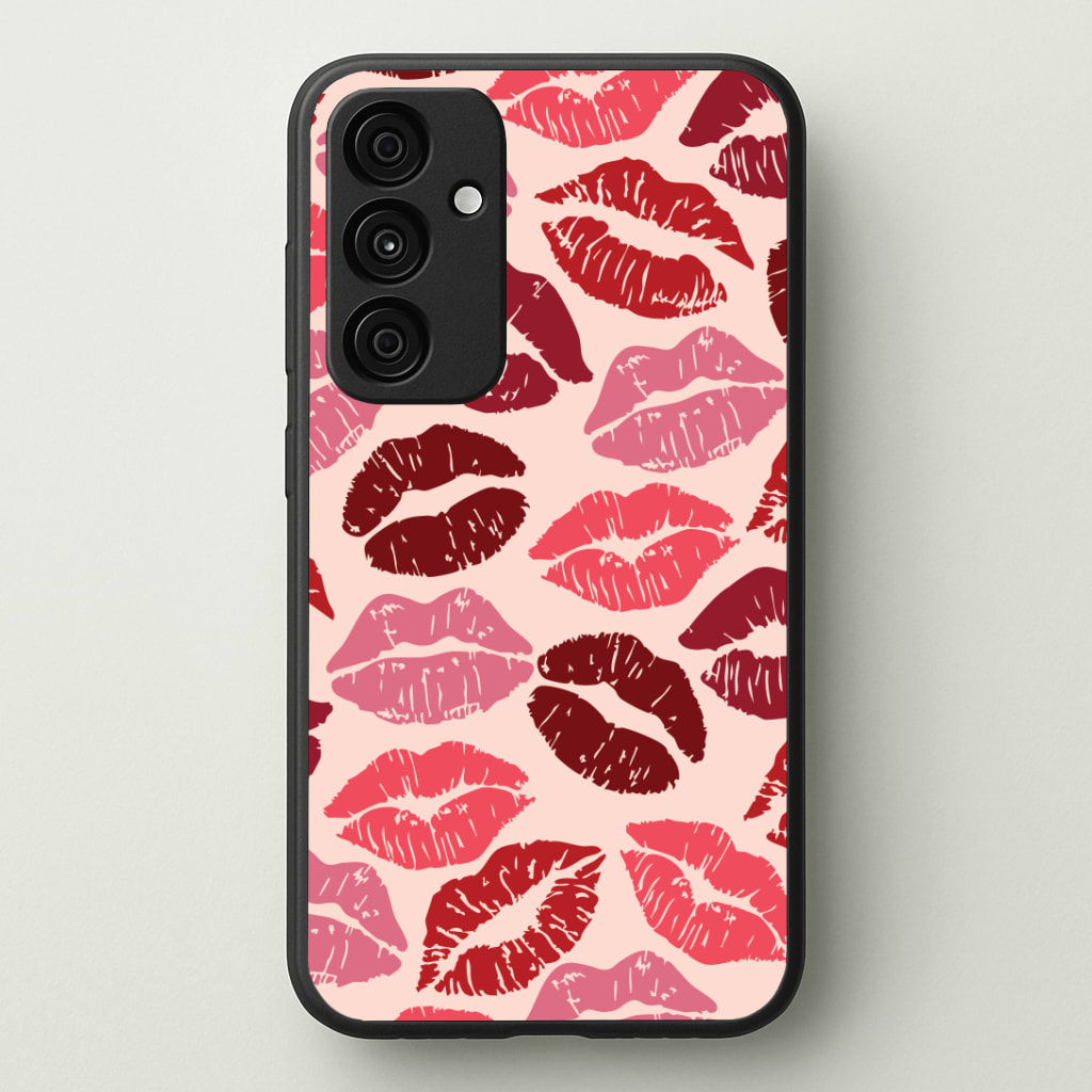 Valentine's Lips Pattern Phone Case - Galaxy A35 / Standard