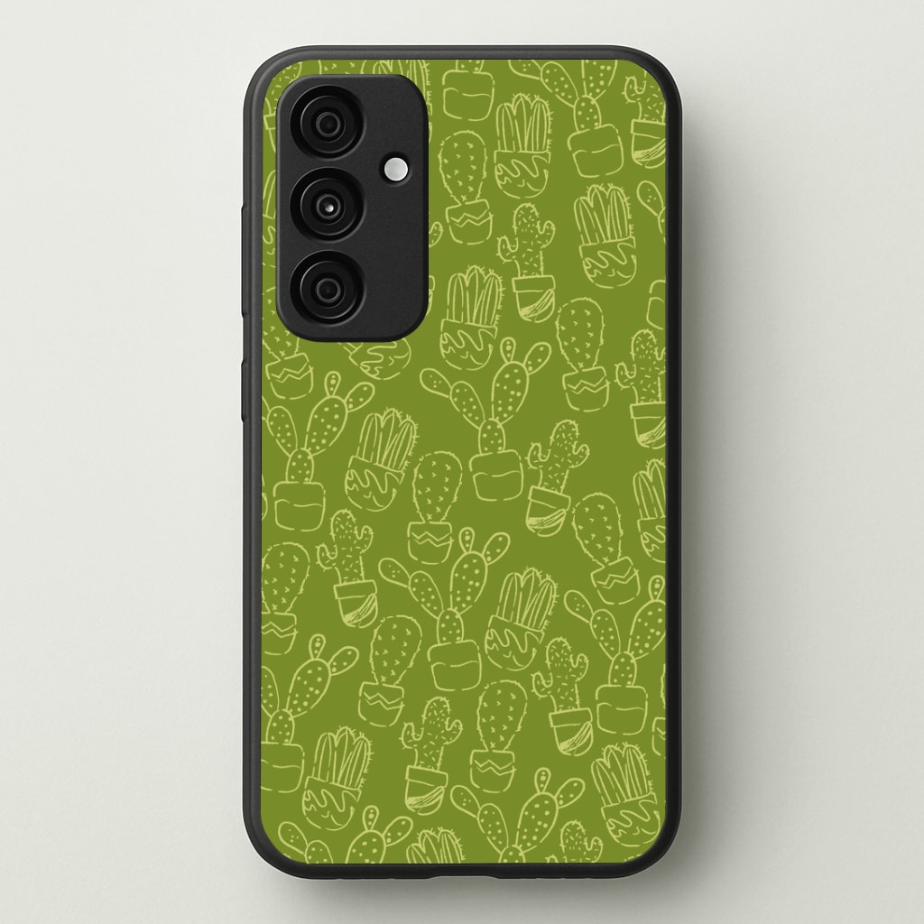 Green And Yellow Cacti - Western Phone Case - Galaxy A35 / Standard