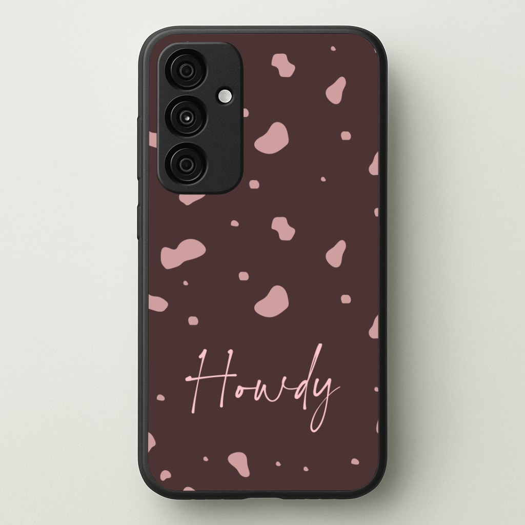 Cow Print Howdy Phone Case - Galaxy A35 / Standard