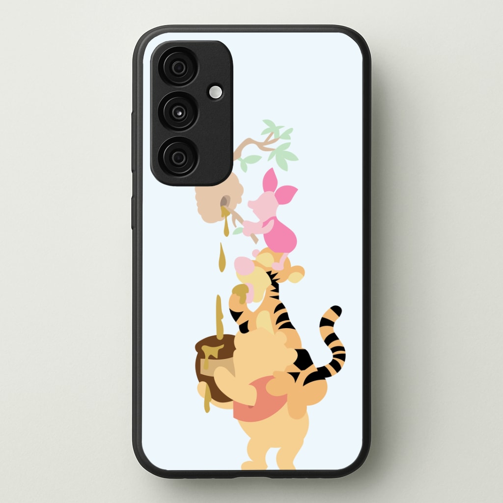 Bouncing Tiger , Piglet , Yellow Bear Phone Case - Galaxy A35 / Standard