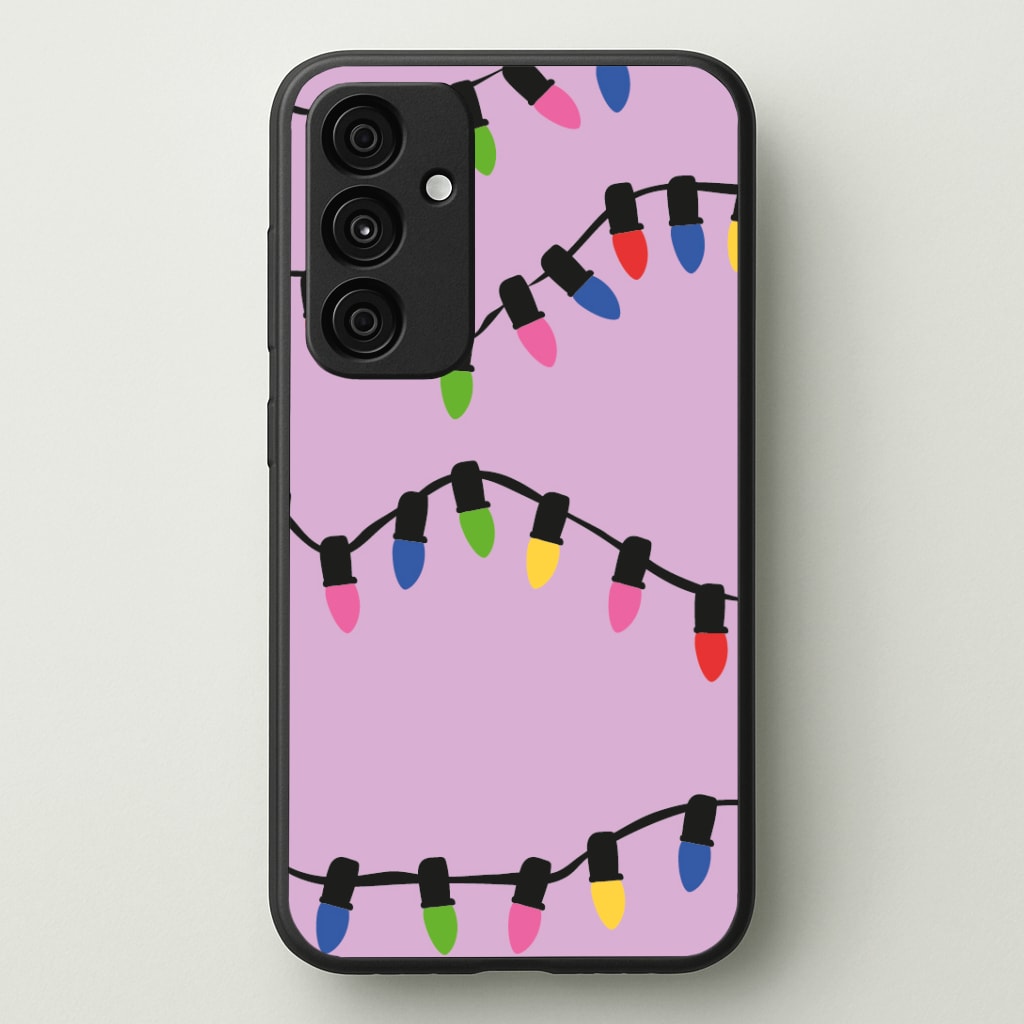 Pink Lights - Christmas Patterns Phone Case - Galaxy A35 / Standard