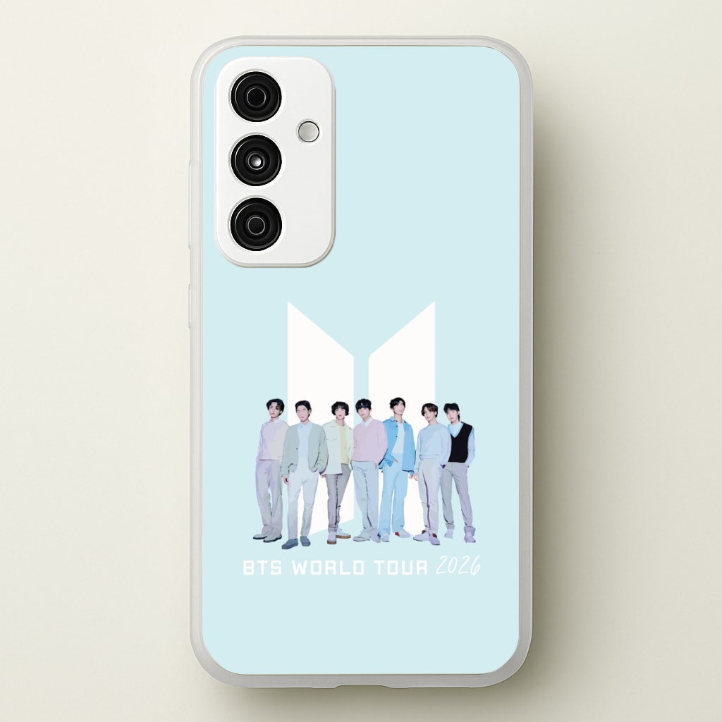 K-Pop Band Tour Pastel Blue Phone Case