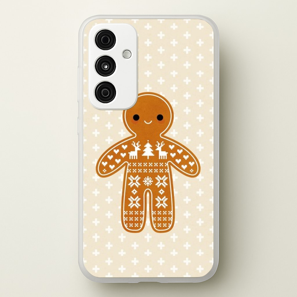 Christmas Jumper Pattern Gingerbread Man Phone Case
