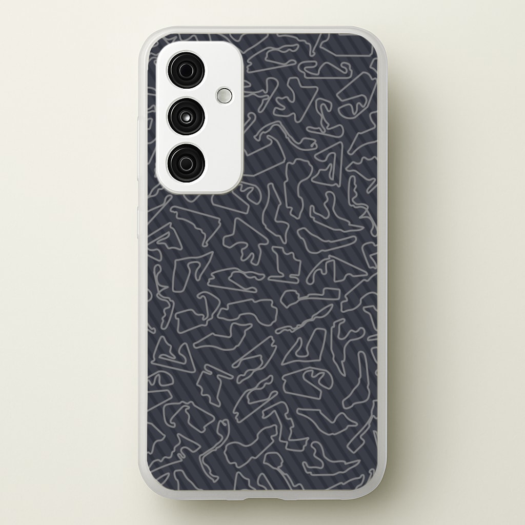 Track Outlines Gray Phone Case