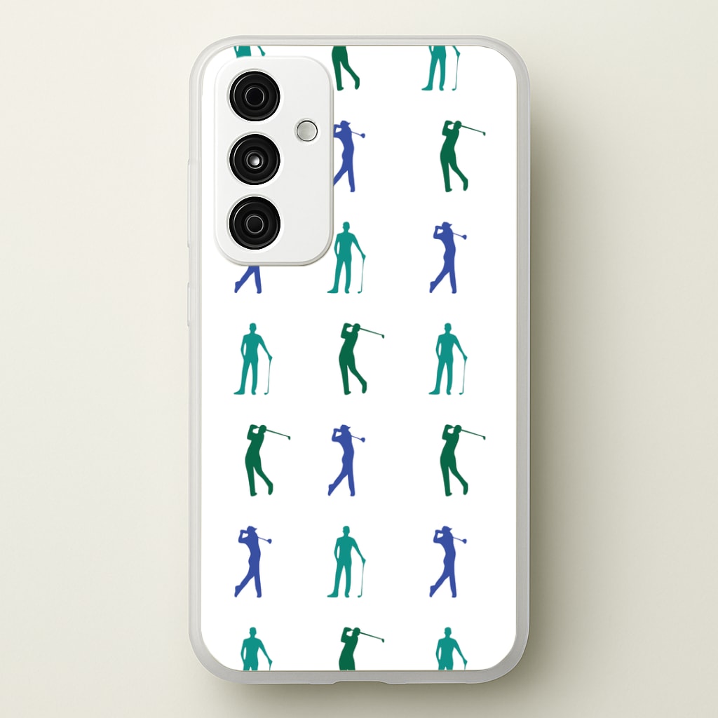 Golfer Silhouettes Pattern Phone Case