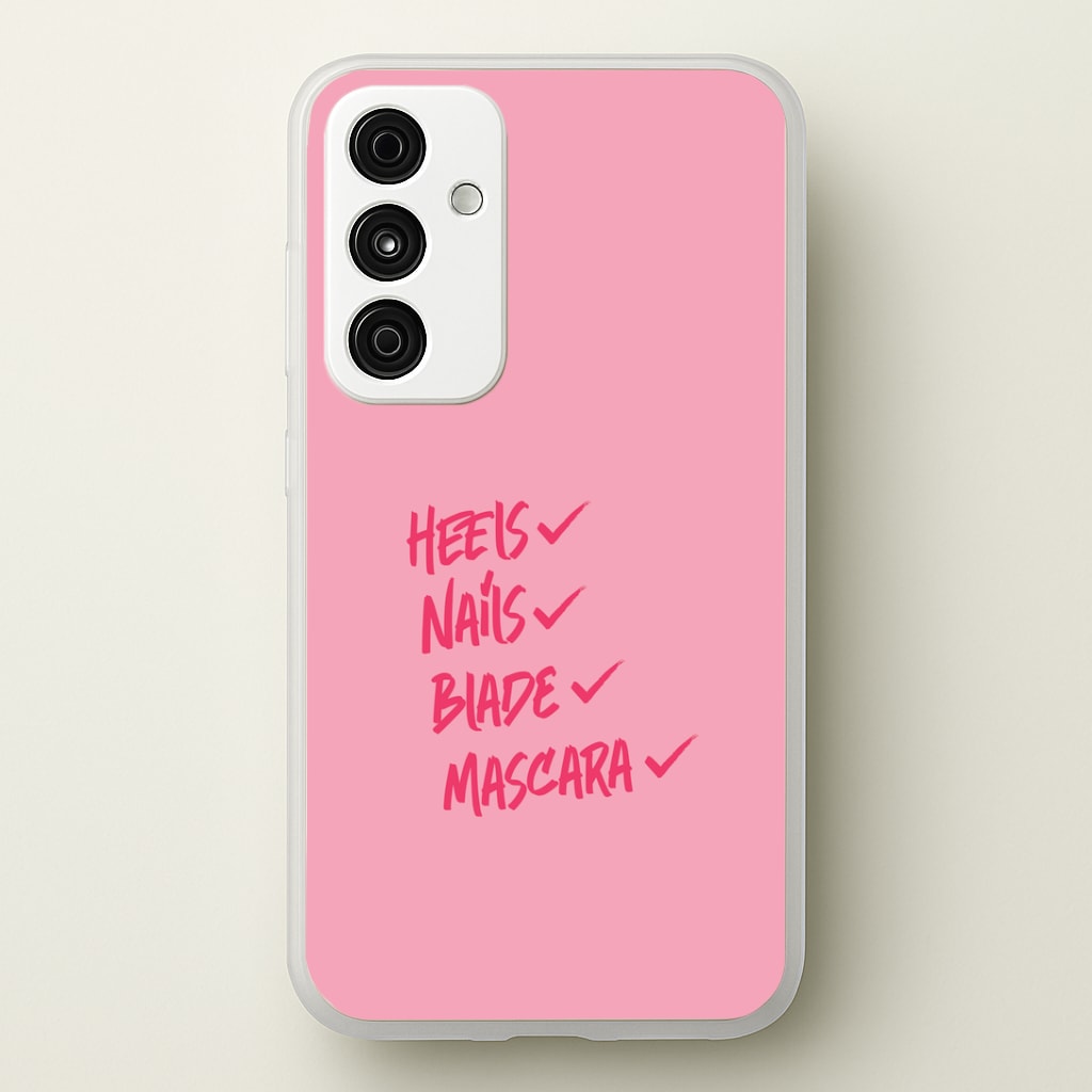 Heels, Nails, Blade, Mascara Phone Case