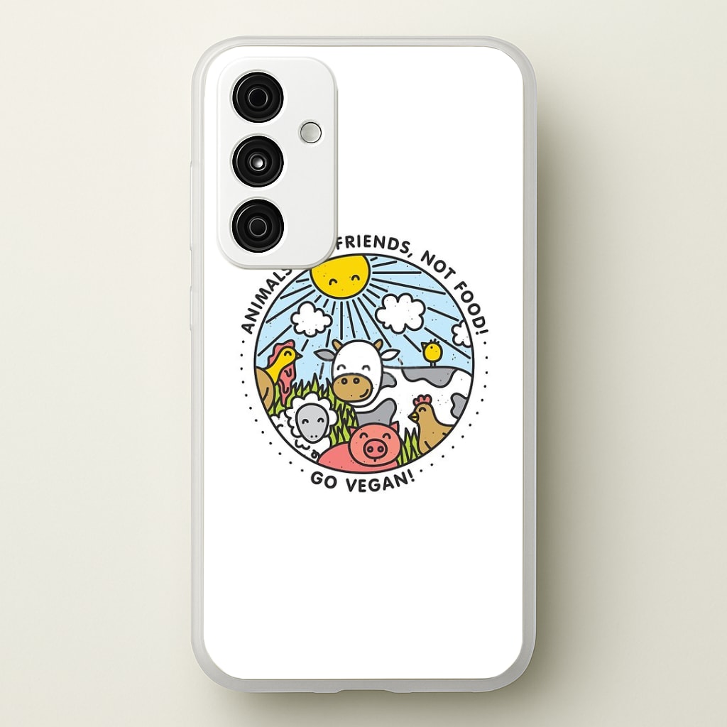 Animals Are Friends, Not Food - Vegan Phone Case