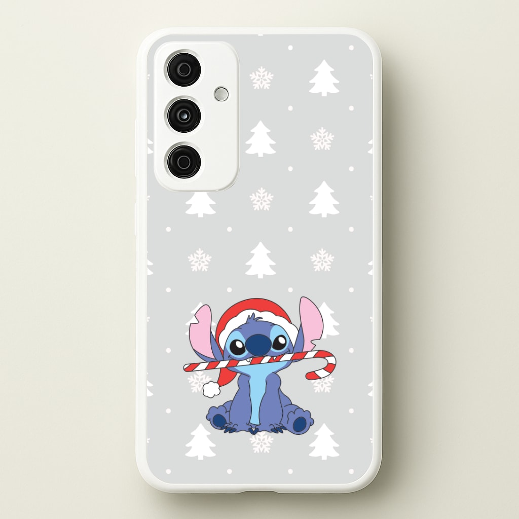 Cute Blue Alien Candycane Phone Case