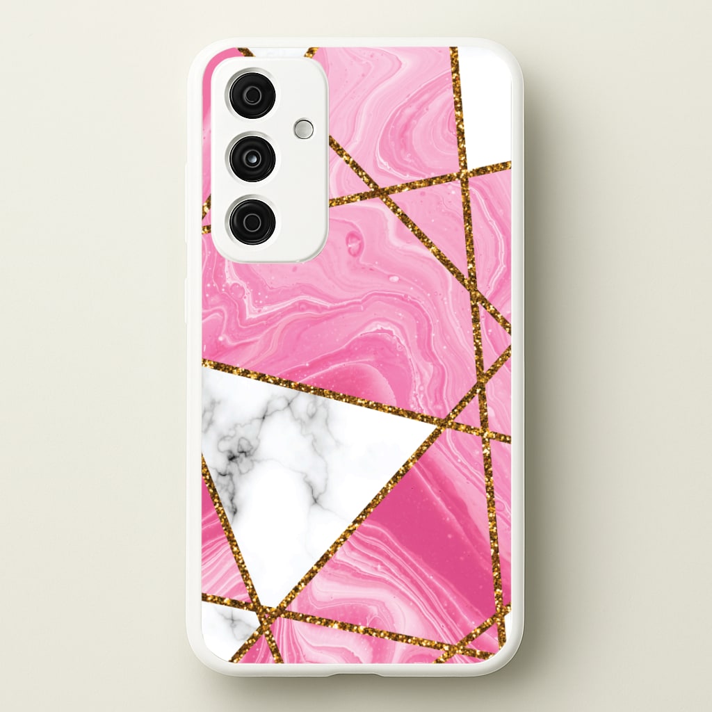 Pink Marble And Gold Collage Phone Case