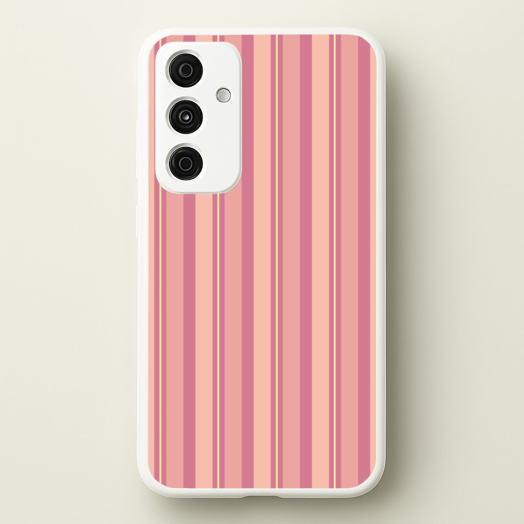 Pink And Yellow Stripes Phone Case