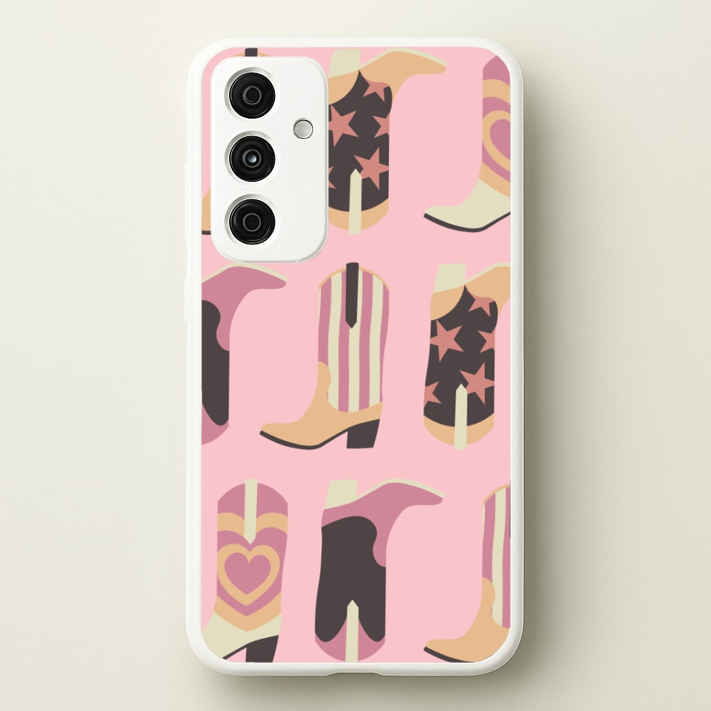 Dusty Pink Cowboy Boots Pattern Phone Case