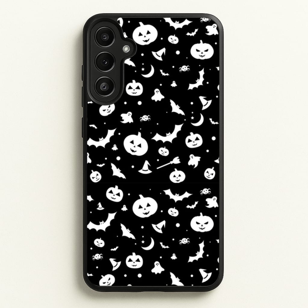 Black and White Halloween Pattern Phone Case