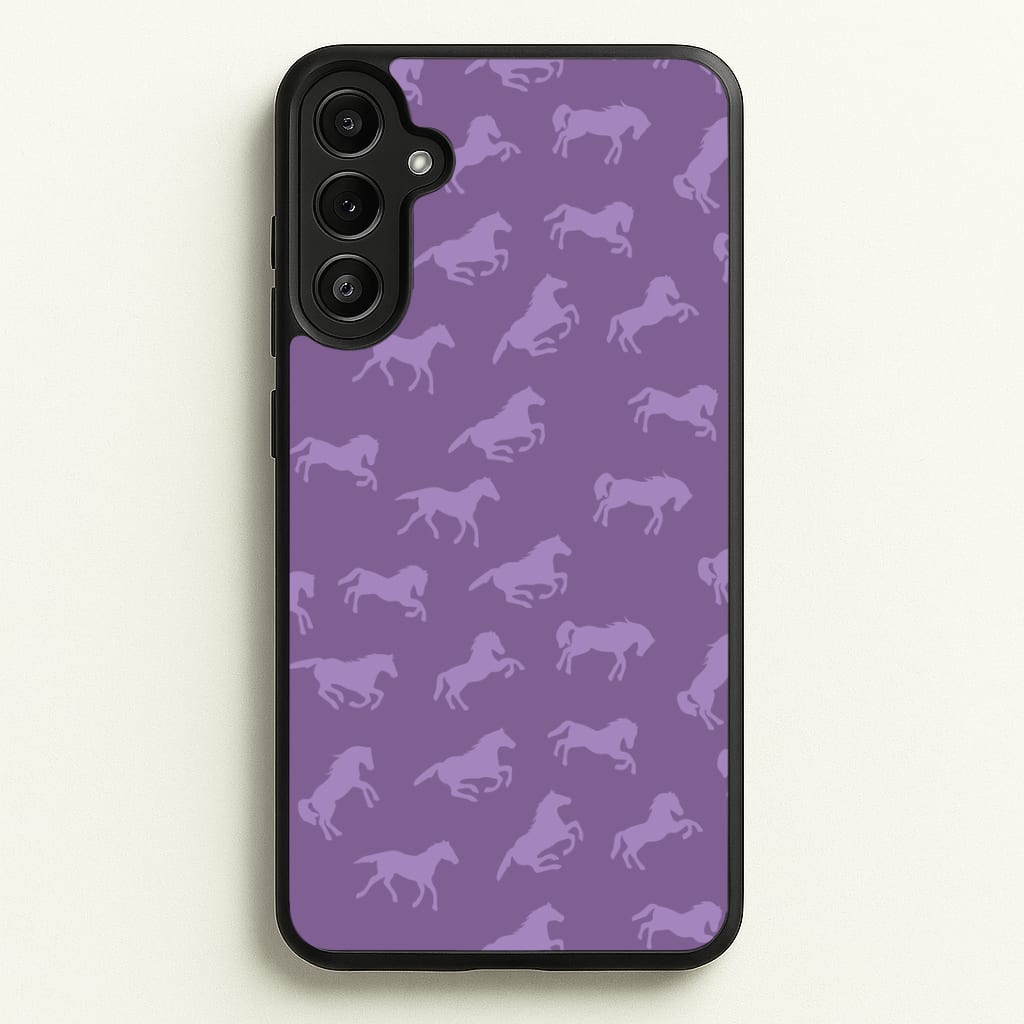 Purple Horse Pattern - Horses Phone Case