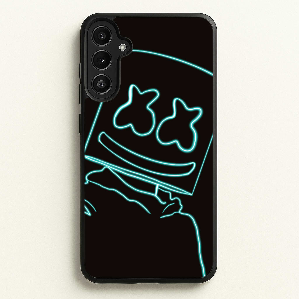 Black White Helmet DJ Neon Phone Case