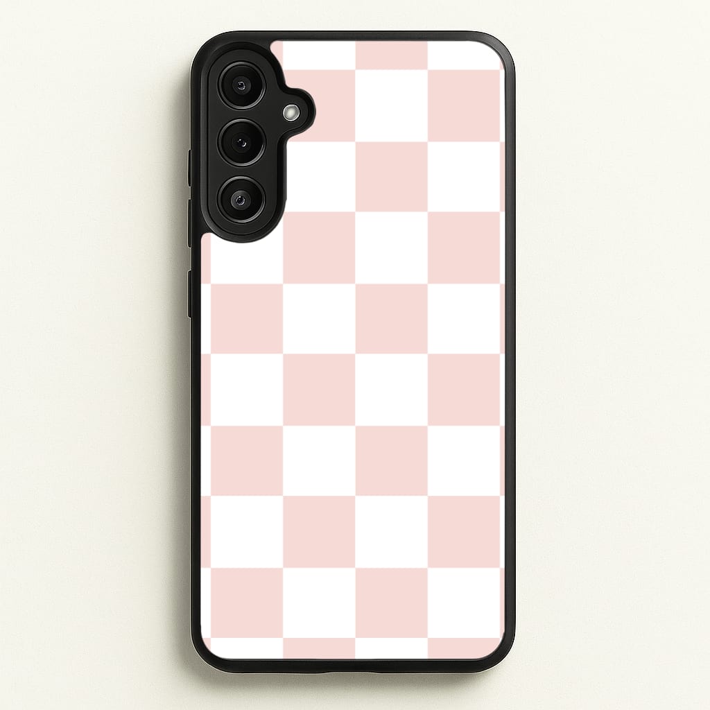 Pink And White Checkers Phone Case