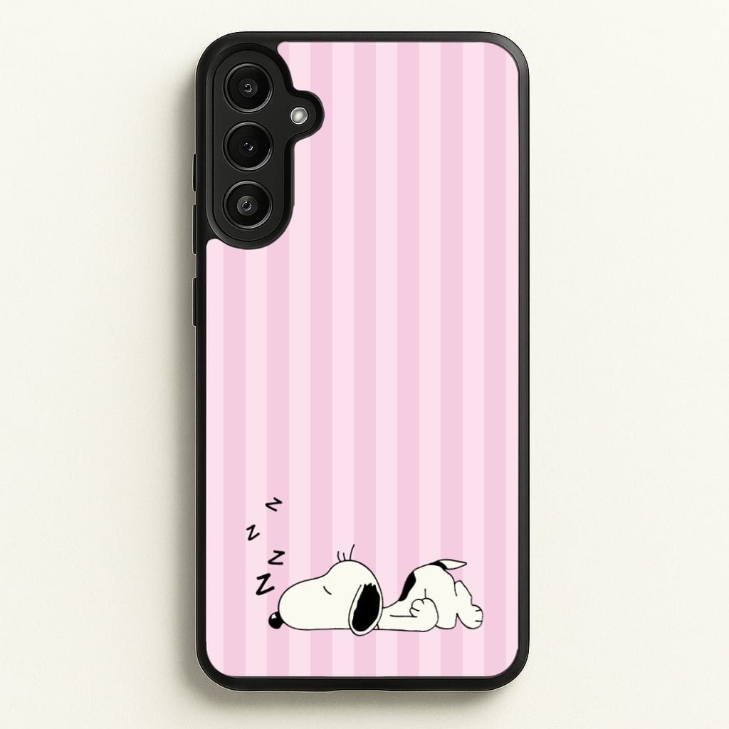 Pastel Stripes Cartoon Beagle Phone Case