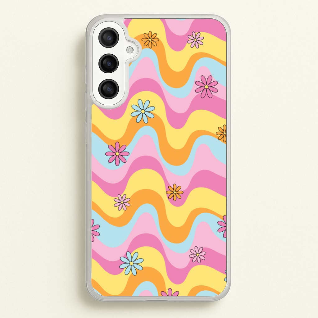 Summer Waves Retro Pattern Phone Case