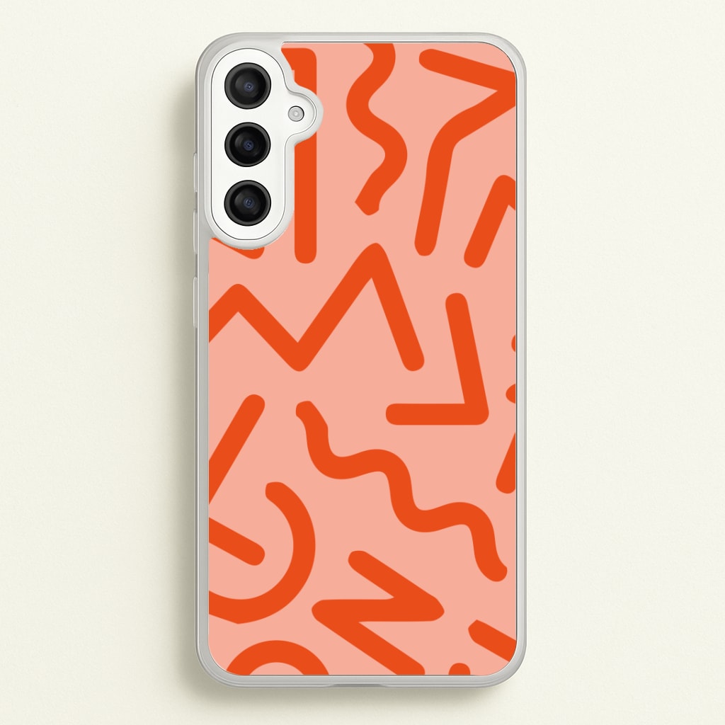 Red Abstract - Eighties Phone Case