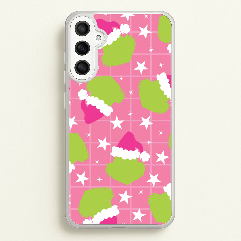 Pink Green Creature Xmas Pattern Phone Case