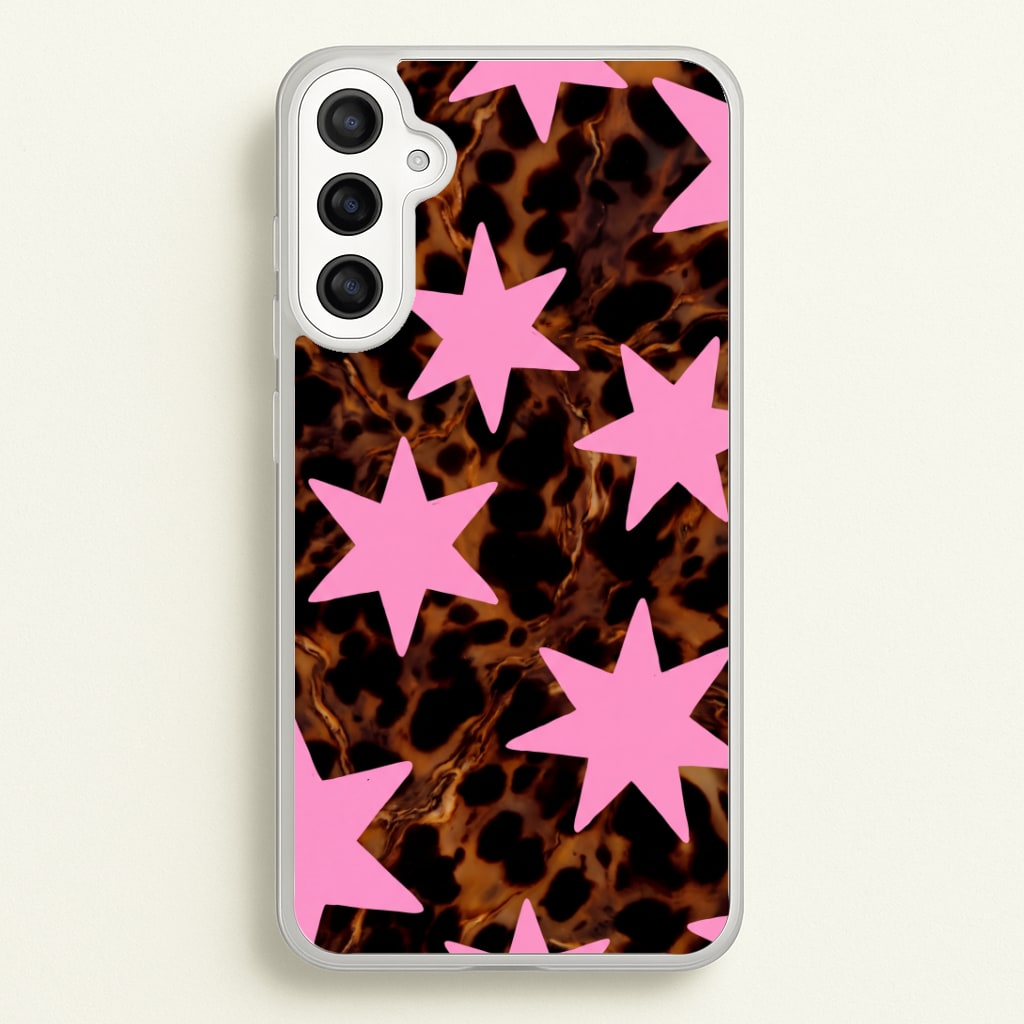 Tortoiseshell Star Scatter - Pink Phone Case
