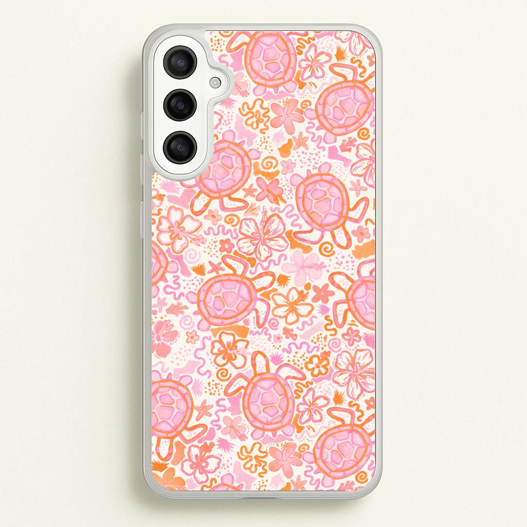 Coral Turtle Doodles Phone Case