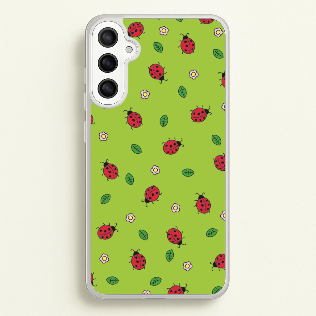 Ladybugs And Flowers - Spring Patterns Phone Case