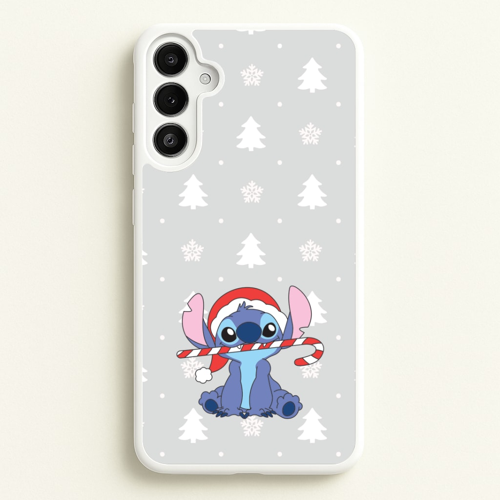 Cute Blue Alien Candycane Phone Case