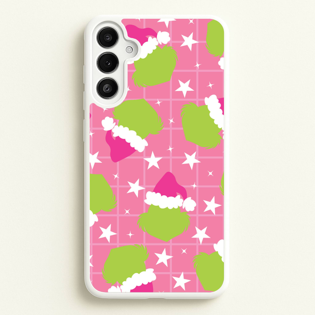 Pink Green Creature Xmas Pattern Phone Case