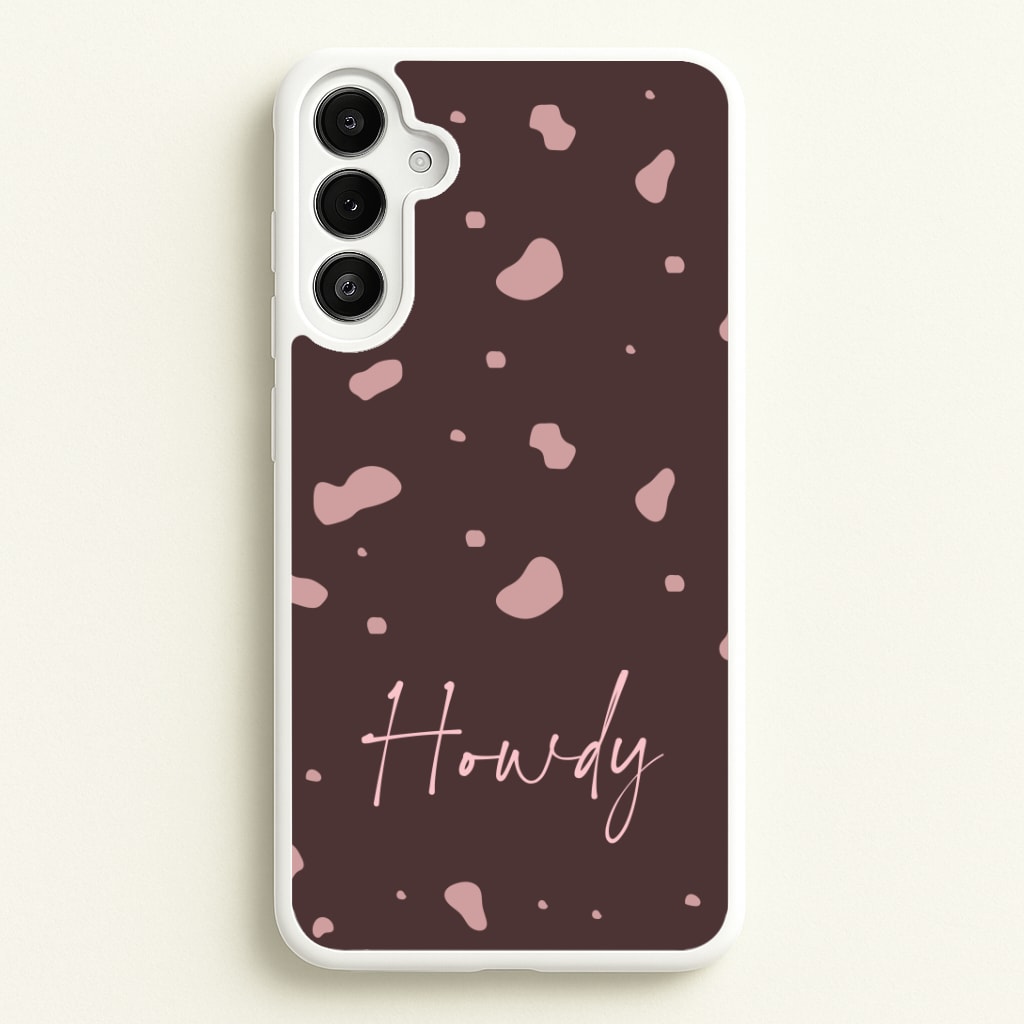 Cow Print Howdy Phone Case