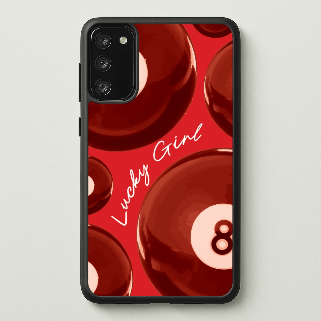 8-Ball Lucky Girl Pattern Phone Case